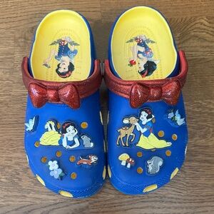 CROCS Blue and Red Kids Sandals with Snow White Design